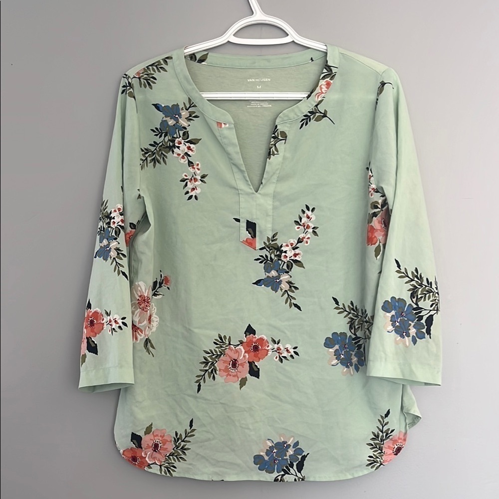 Floral Green Van Heusen Women's Top